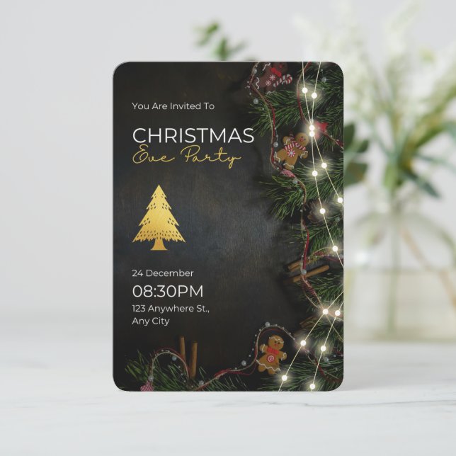 Cartão Você é Convidado para a Saudação do Partido da Vés (Em pé/Frente)