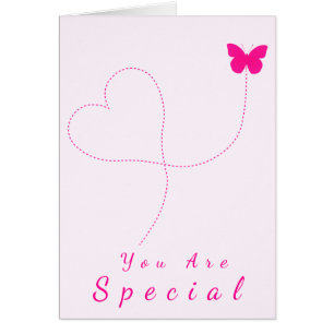 Cartão Você É Especial - Amor Coração - Borboleta - A