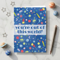 Você é Fora deste Mundo Aquarela Espaço Sideral