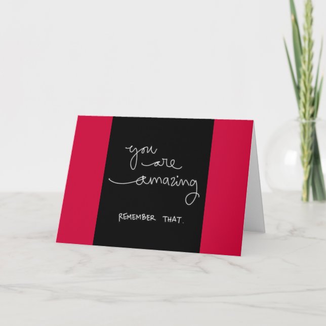 CARTÃO VOCÊ É INCRÍVEL LEMBRAR-SE QUE ENCOURA MOTIVACIONA (Frente)