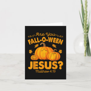 Cartão Você é Jesus Cristão Fall-o-ween Abóbora Hallow