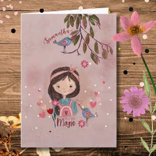 Cartão Você é Mágica Caprichosa - Aniversário de Menina e