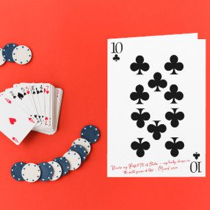 Cartão Você é meu dez perfeito Valentino de paus