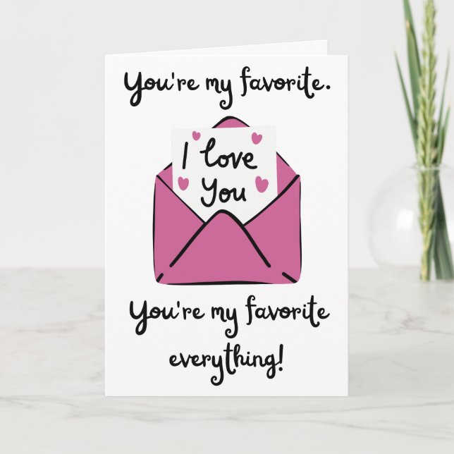 Cartão Você É Meu Favorito Tudo Dobrado (Frente)