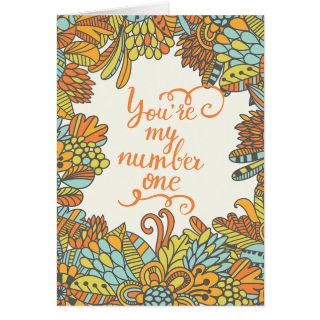 Cartão Você é meu número um (Frente)