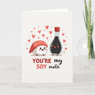 Cartão Você É Meu Parceiro de Molho de Soja Carta de Amor