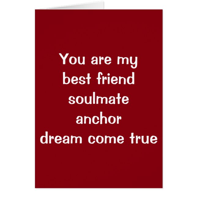 CARTÃO **VOCÊ É MEU SONHO VIRANDO VERDADE** "ME CASADO"? (Frente)