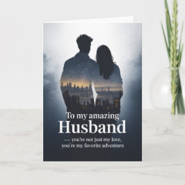 Cartão Você é minha aventura favorita - Elegante Aniversá