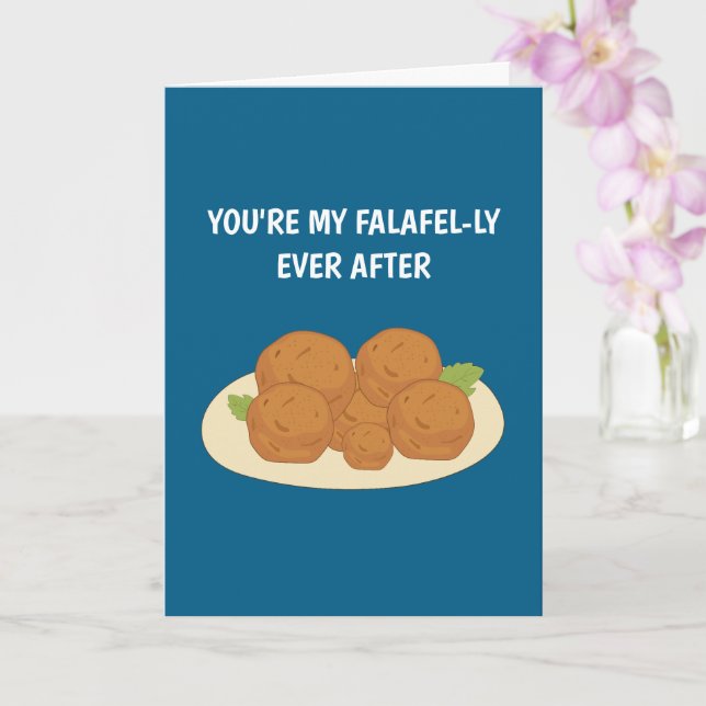 Cartão Você é minha falafel nunca depois do Namorados (Orquídea)