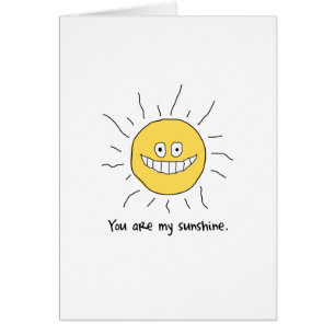 Cartão Você é minha luz do sol