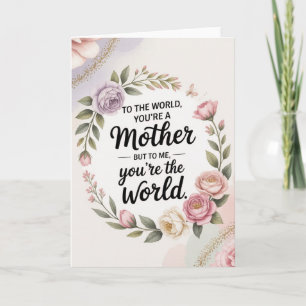 Cartão Você é o meu mundo - Elegante Design de aniversári