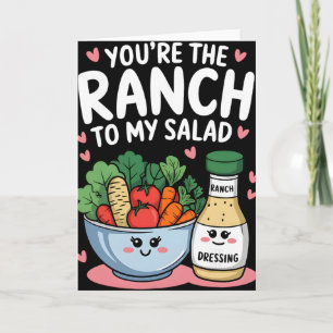 Cartão Você É O Ranch Para Minha Salada Fofo Dia Dos Namo