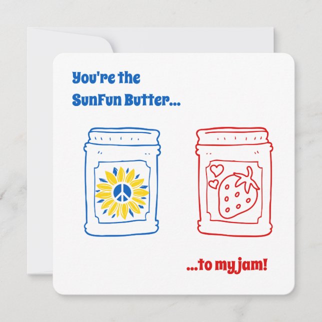 Cartão Você é o SunFun Butter para a minha geléia! (Frente)
