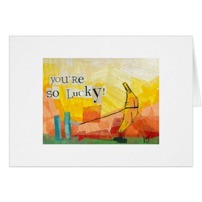 Cartão Você é tão afortunado! (Frente Horizontal)