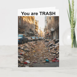 Cartão Você é TRASH.