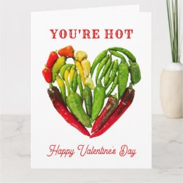 Cartão Você é um Dia de os namorados de coração de piment