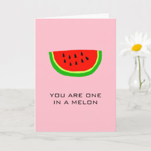 Cartão Você É Um em um Amor de Punção de Fruta Melão