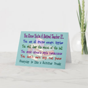 Cartão Você é um PROFESSOR Aposentado SE...