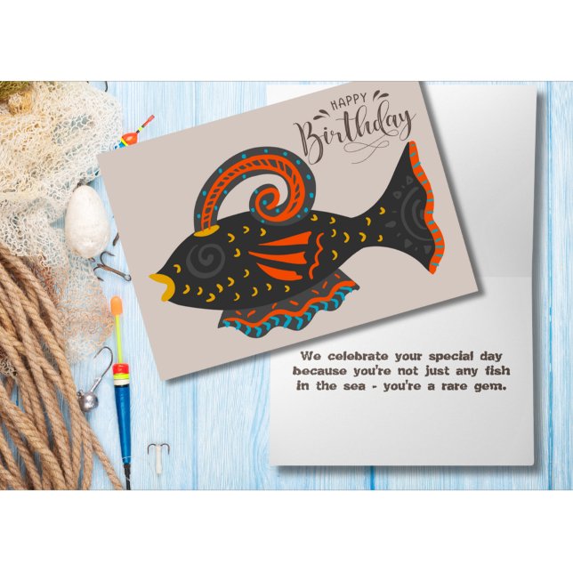 Cartão Você é um Rare Gem Fish Aniversário (Criador carregado)