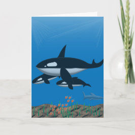 Cartão Você é uma baleia de um Pai