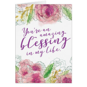 Cartão Você é uma bênção incrível em minha vida