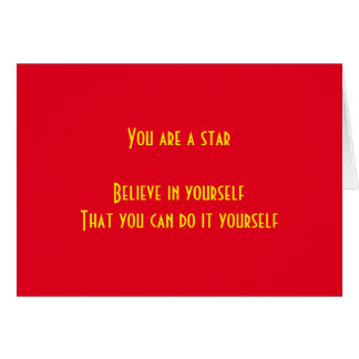 Cartão Você é uma estrela