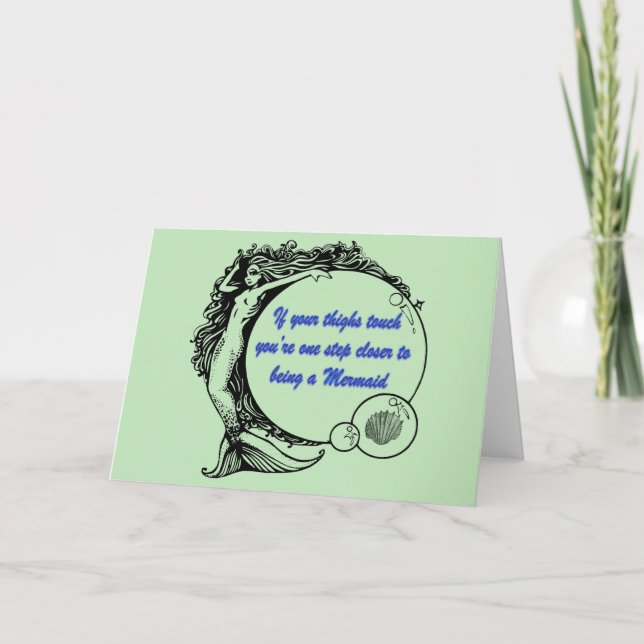 Cartão Você é uma Sereia (Frente)