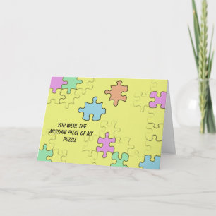 Cartão Você era a parte faltante de meu quebra-cabeça