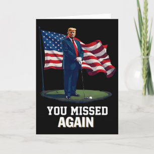 Cartão Você Errou Novamente Trump 2025 Bandeira EUA 3