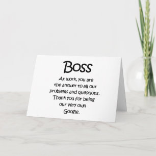 CARTÃO VOCÊ ESTÁ APRECIADO ***BOSS*** NATAL