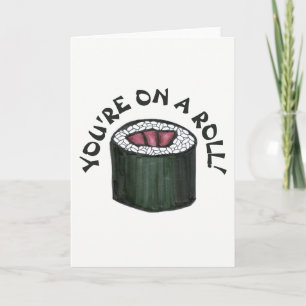 Cartão Você está em um atum picante japonês Comida