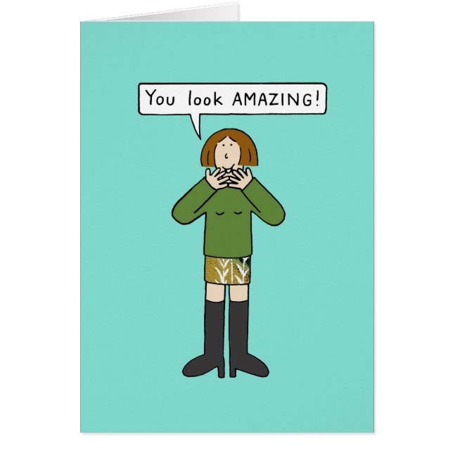 Cartão Você Está Incrível Senhora Cartoon (Frente)