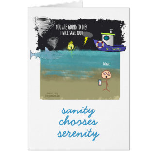 Cartão Você está indo morrer! Eu salvar o!