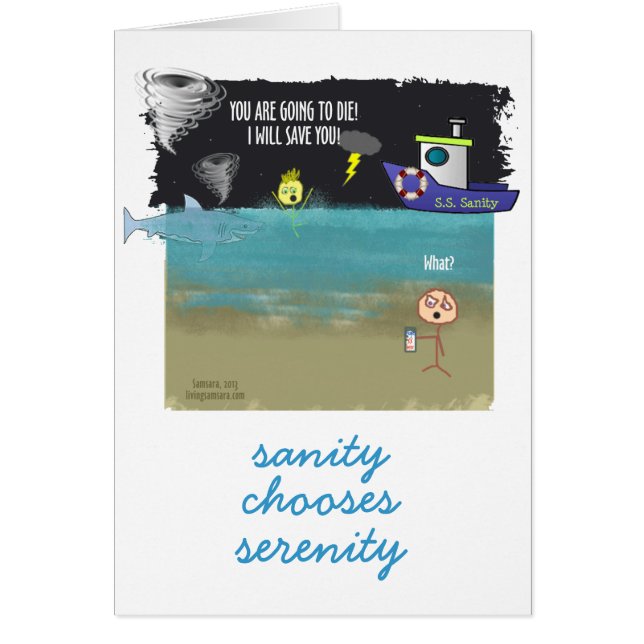 Cartão Você está indo morrer! Eu salvar o! (Frente)