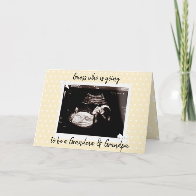 Cartão Você está indo ser uma avó e um vovô (Frente)