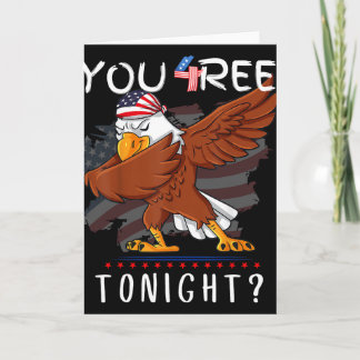 Cartão Você está livre hoje à noite 4 de julho American D
