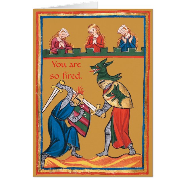 Cartão Você está tão despedido. Personalizável! (Frente)
