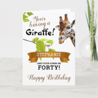 Você Está Tendo um Girafa! Aniversário Personaliza