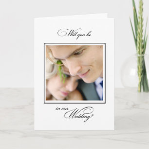 Cartão Você estará em uma foto personalizável de casament
