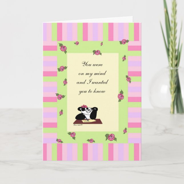 Cartão Você estava em minha mente (Frente)