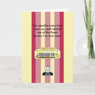 Cartão Você faísca gosta da jóia fina - aniversário