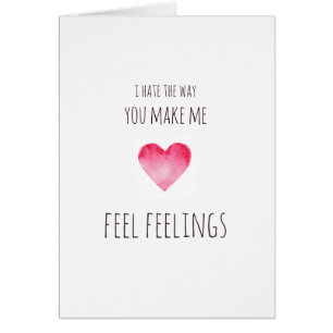 Cartão Você faz-me namorados dos sentimentos da sensação