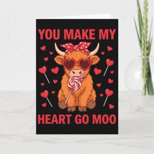 Cartão Você Faz Meu Coração Ir Moo Dia dos Namorados Cora