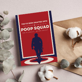 Cartão Você foi recrutado para Poop Squad - Gravidez