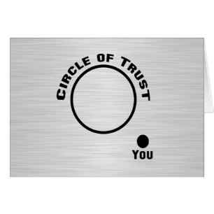 Cartão Você fora do círculo da confiança