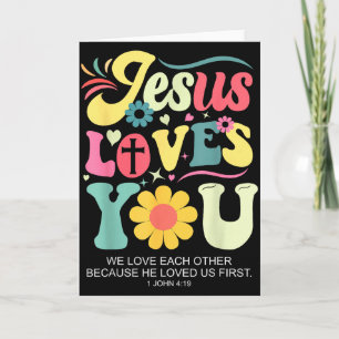 Cartão Você Jesus Ama Cruz Cristã Deus Fé Bíblia Re