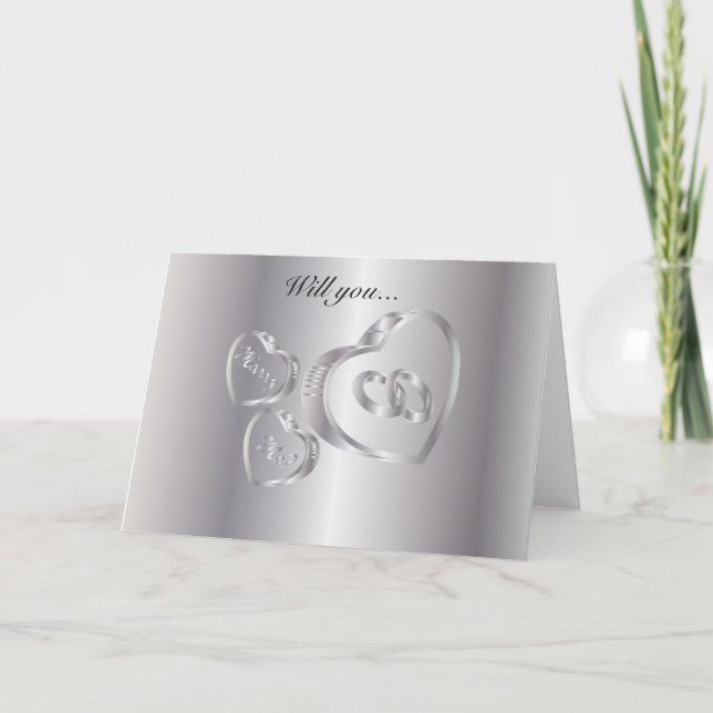 Cartão Você Me Casado? | Prata (Frente)
