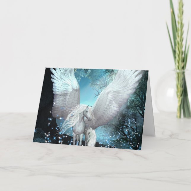 Cartão Você Me Deu Asas Gritando Pegasus (Frente)