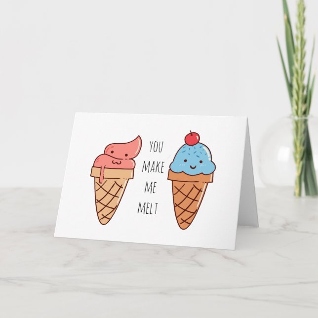 Cartão Você Me Faz Derreter Dia dos Namorados Engraçado (Frente)