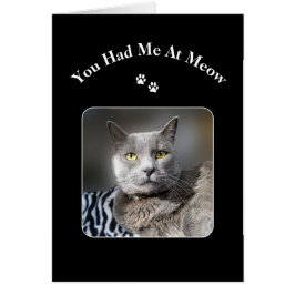 Cartão Você Me Teve No Meow Russo Blue Cat